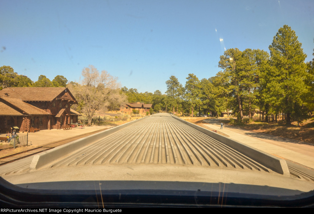 Grand Canyon Railway view from Coconino Dome interior